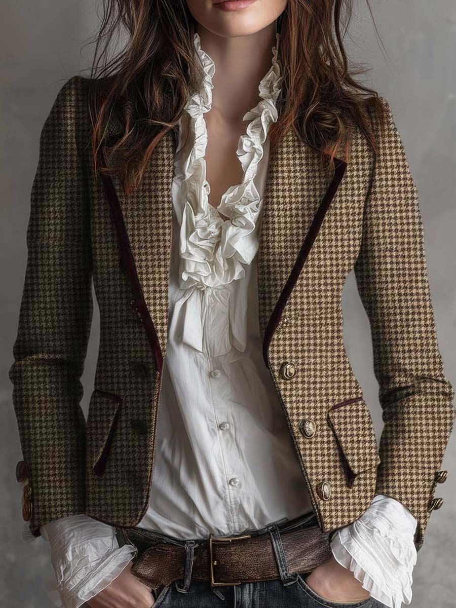 Vintage Tweed Tailored Blazer