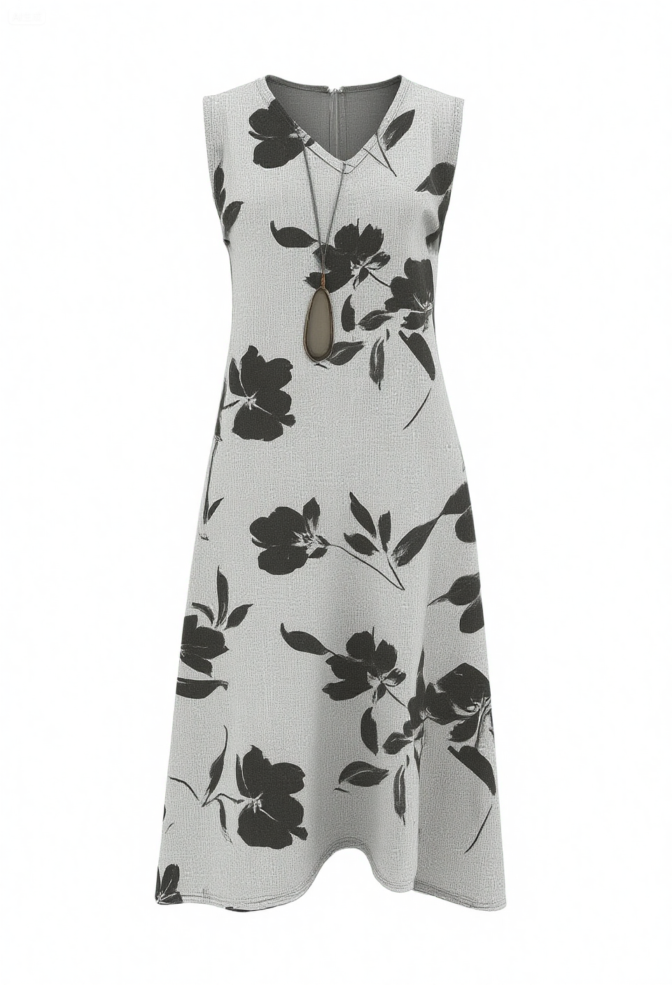 Women's Vintage Floral Art Print Casual Cotton Dress