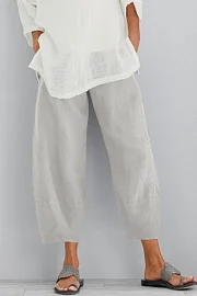 Women's Solid Color with Pockets Casual Loose Pants