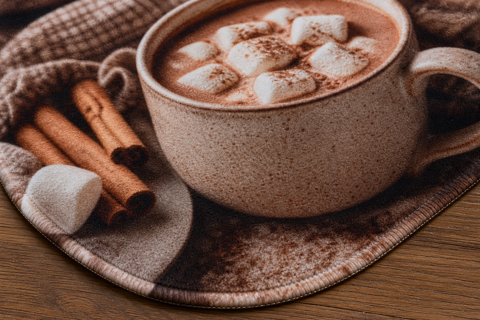 Cozy Hot Chocolate Print Throw Blanket Flannel