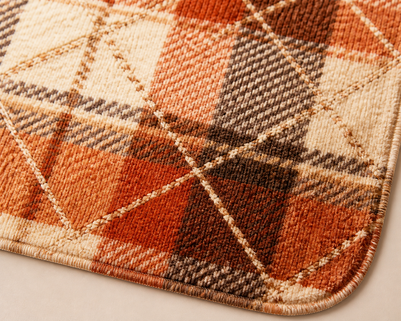 Autumnal Plaid Knit Throw Blanket Flannel