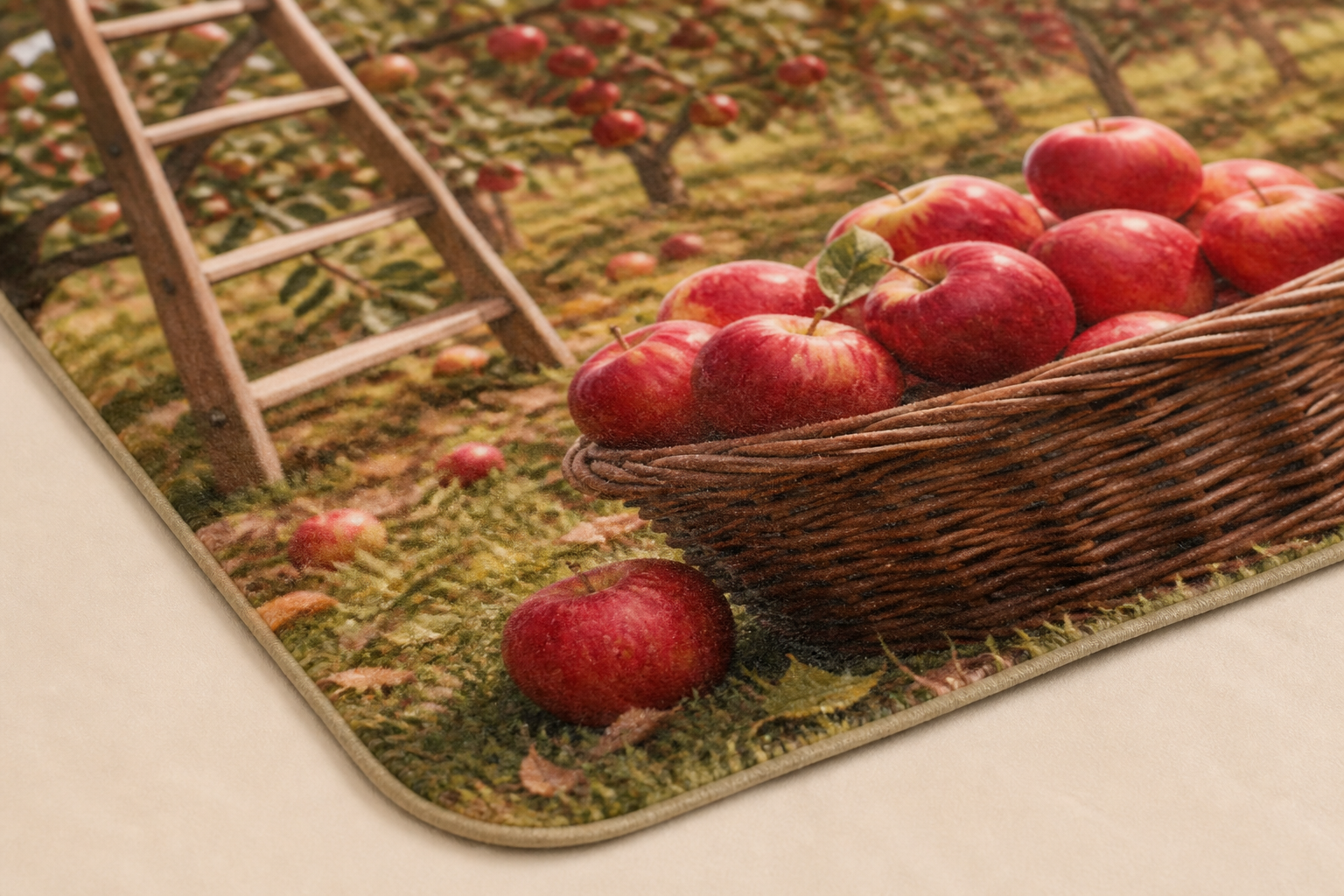 Apple Harvest Basket Throw Blanket Flannel