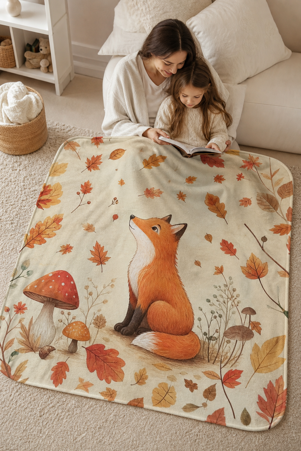 Fox Throw Blanket Flannel