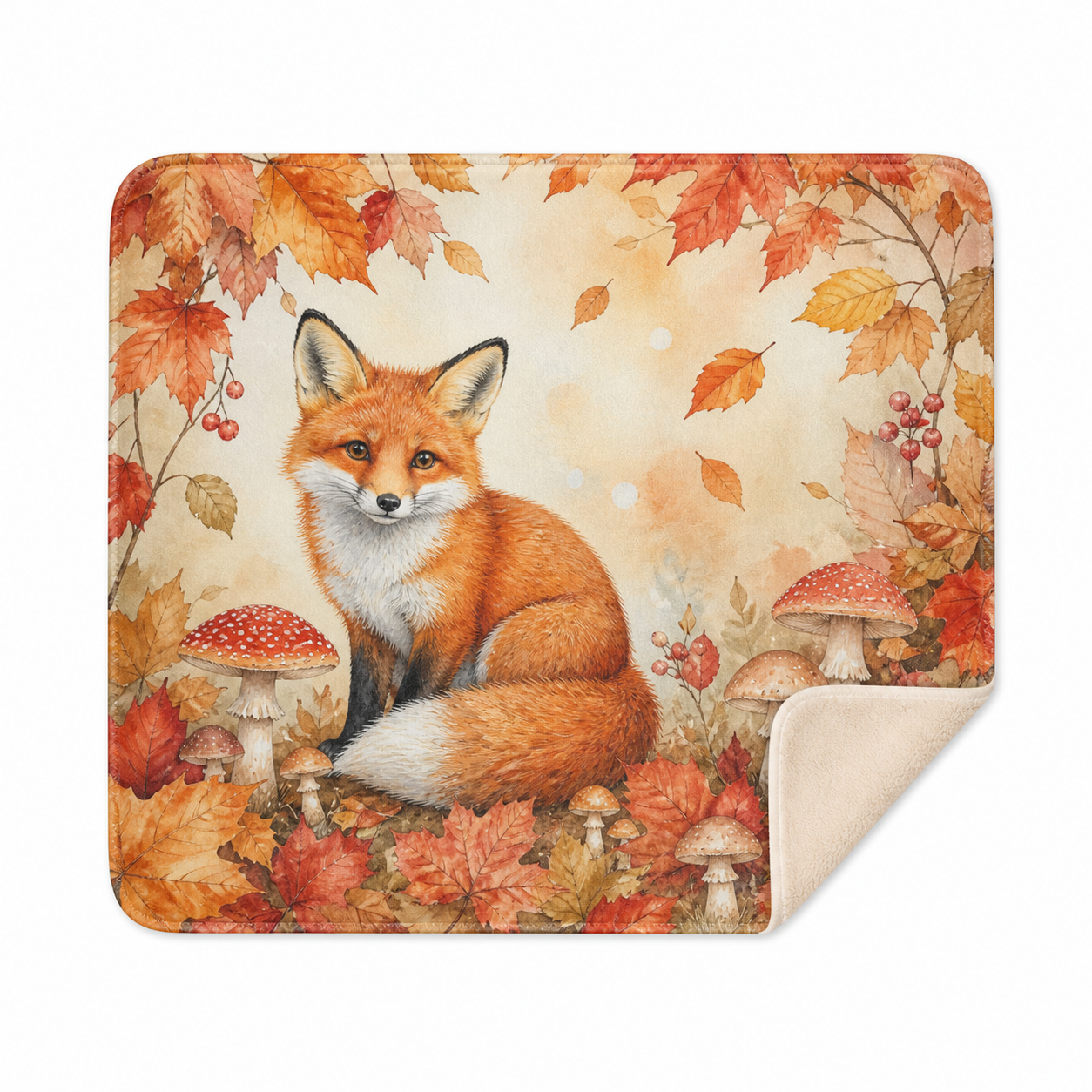 Fox Throw Blanket Flannel