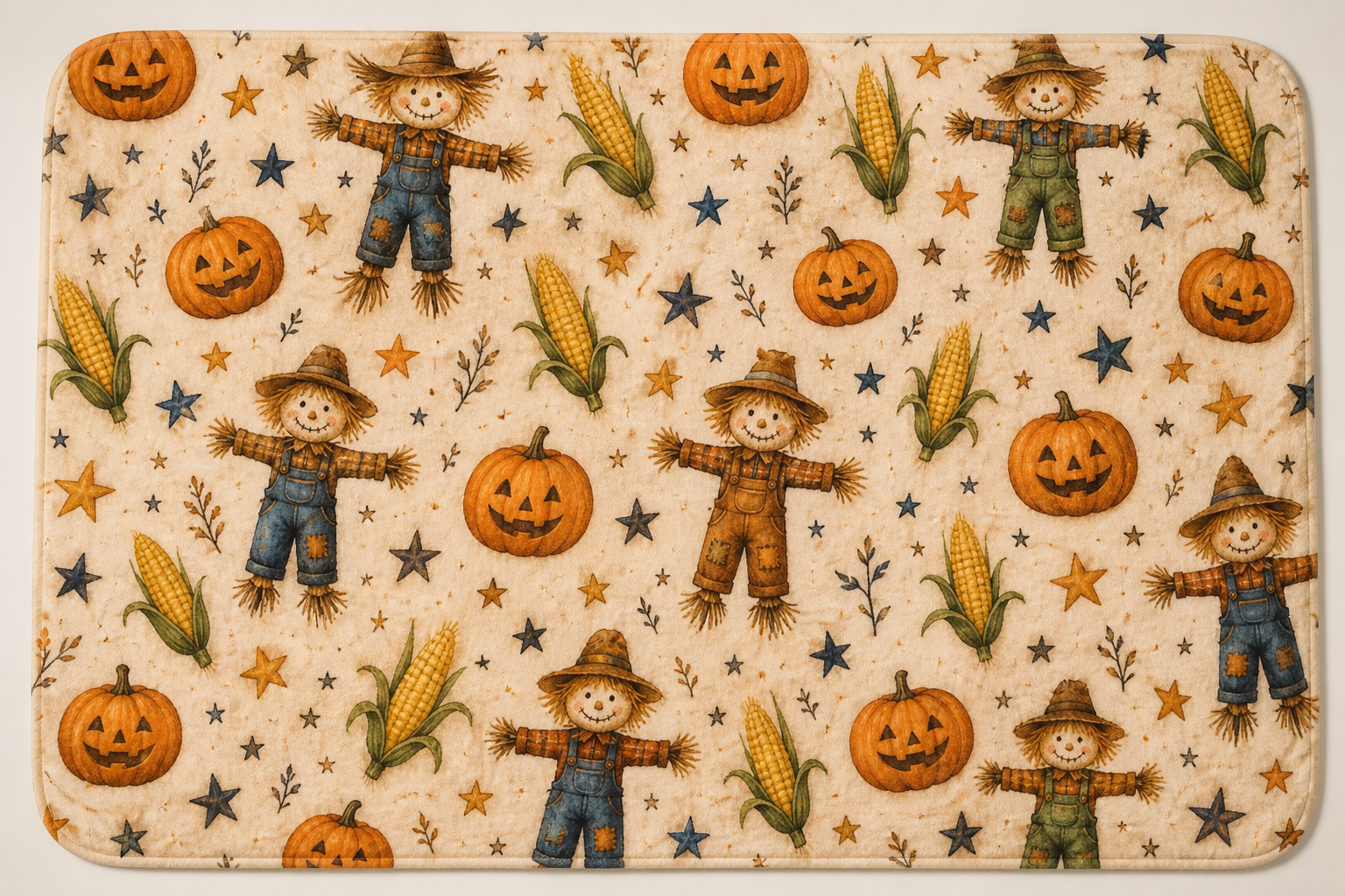 Harvest Pumpkin Throw Blanket Flannel