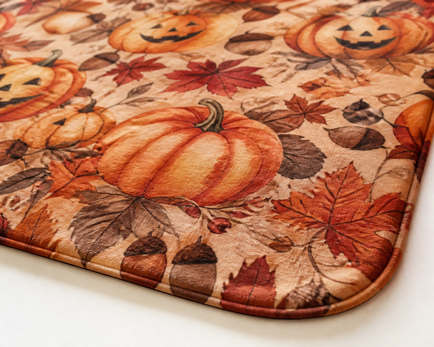 Leaves Pumpkins Throw Blanket Flannel