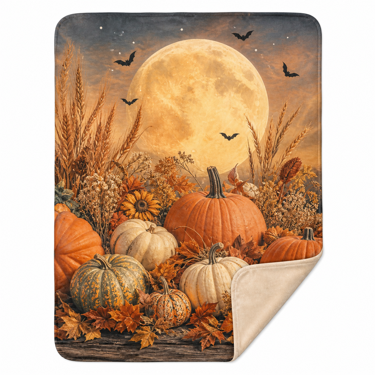 Harvest Moon Throw Blanket Flannel