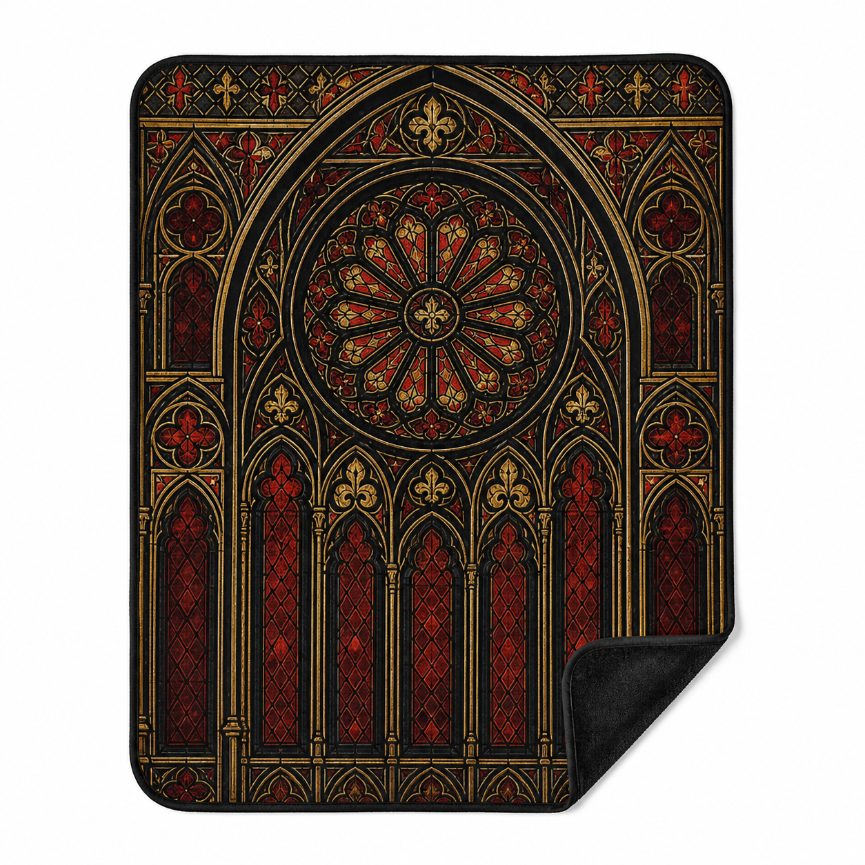 Gothic Cathedral Window Throw Blanket Flannel
