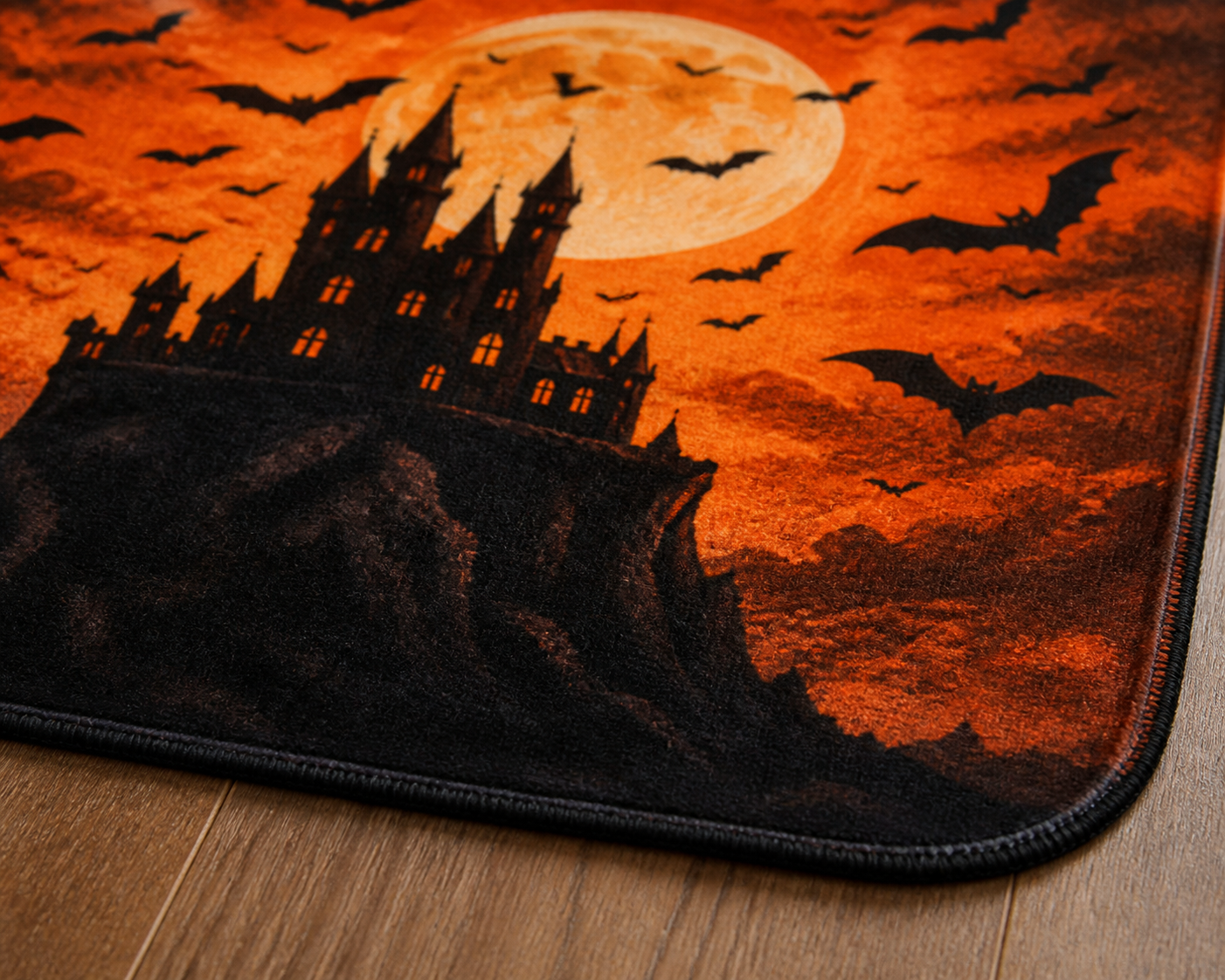 Dark Castle Bat Moon Throw Blanket Flannel