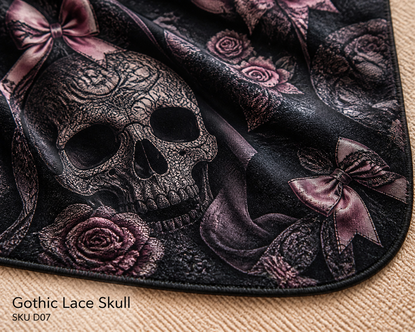 Gothic Skull Lace Blanket Throw Flannel