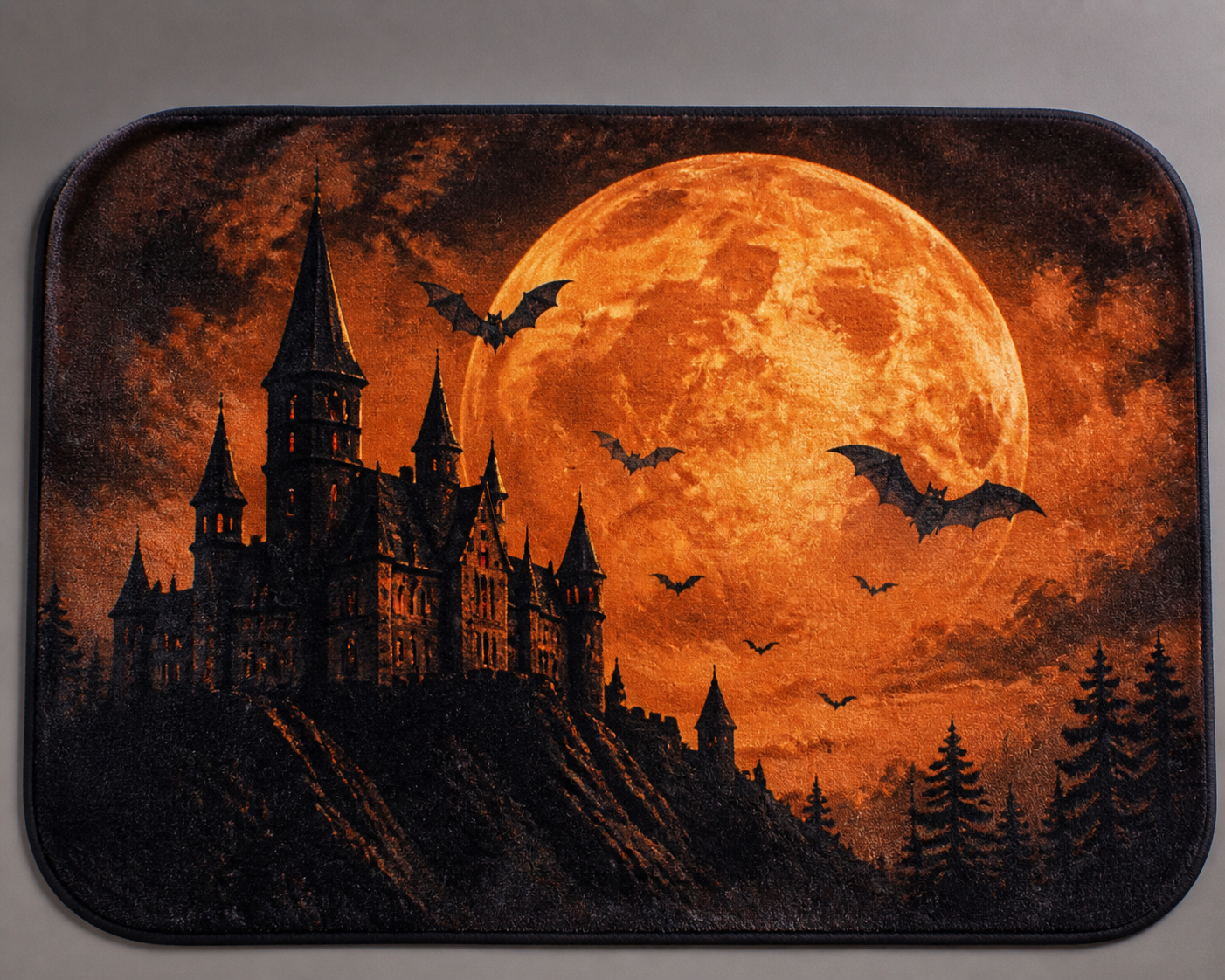 Gothic Castle Moon Night Throw Blanket Flannel