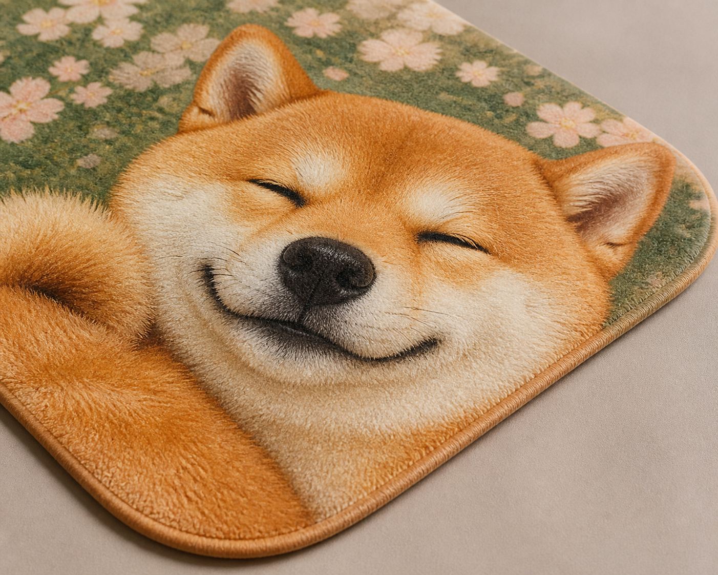 Charming Shiba Inu Smile Throw Blanket Flannel