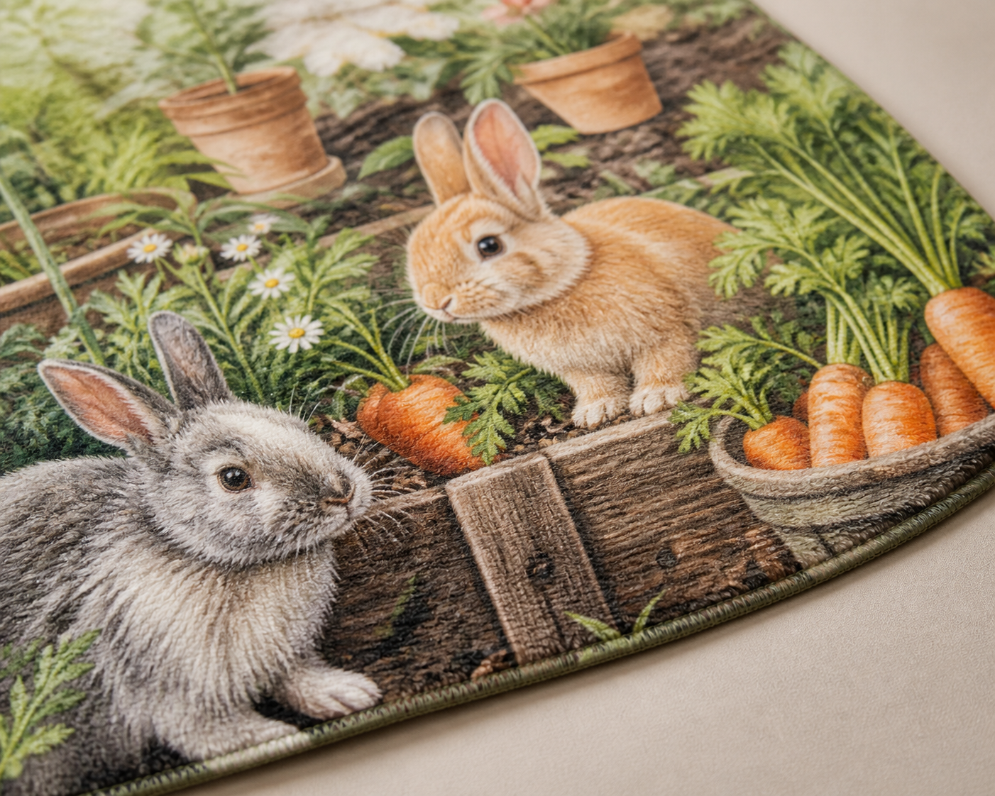 Adorable Rabbit Garden Throw Blanket Flannel