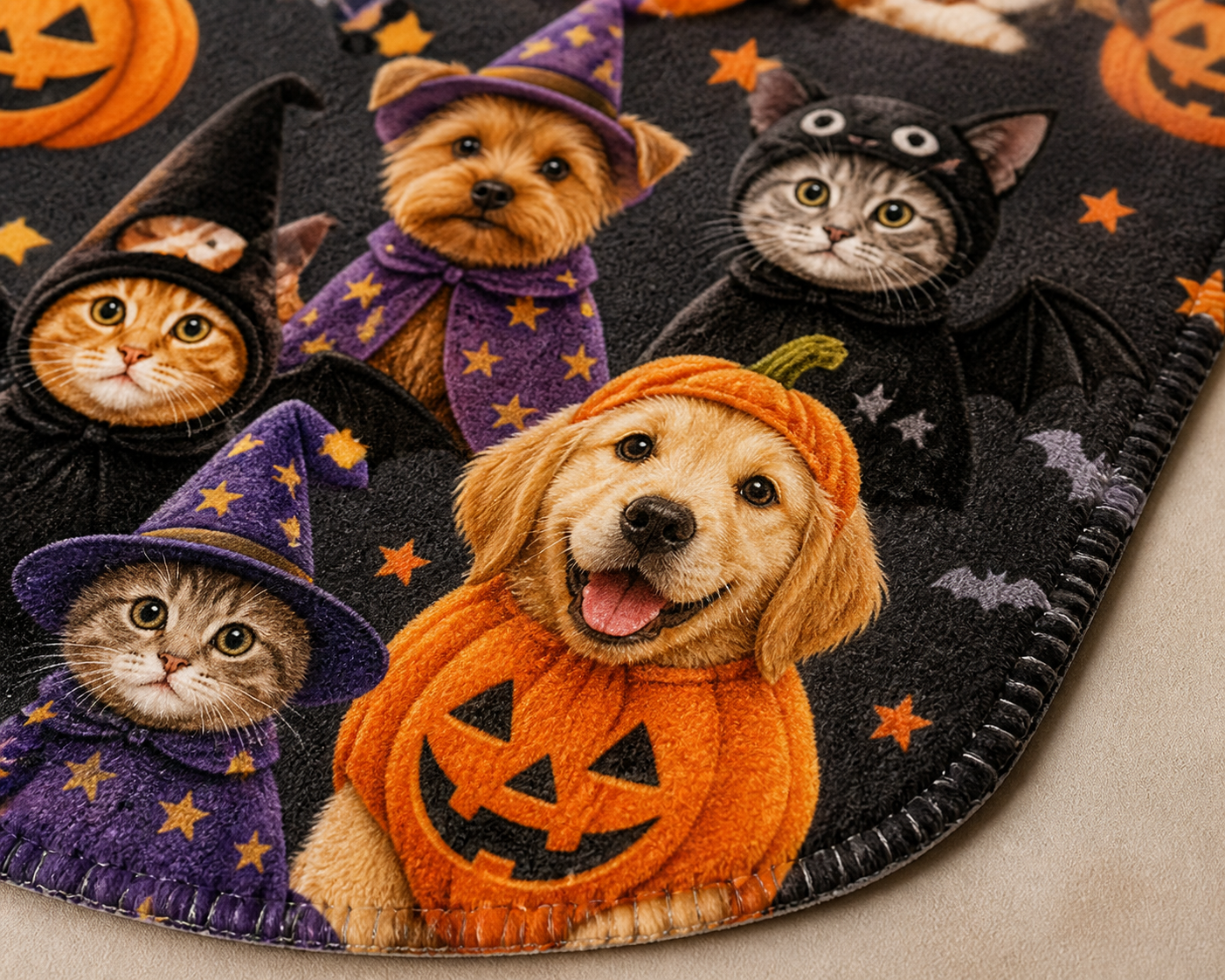 Halloween Pet Costume Throw Blanket Flannel