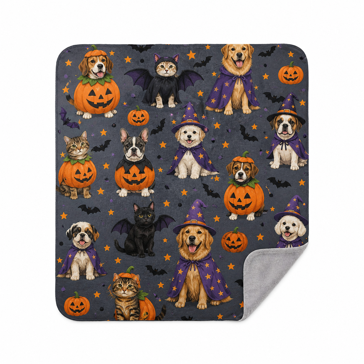 Halloween Pet Costume Throw Blanket Flannel