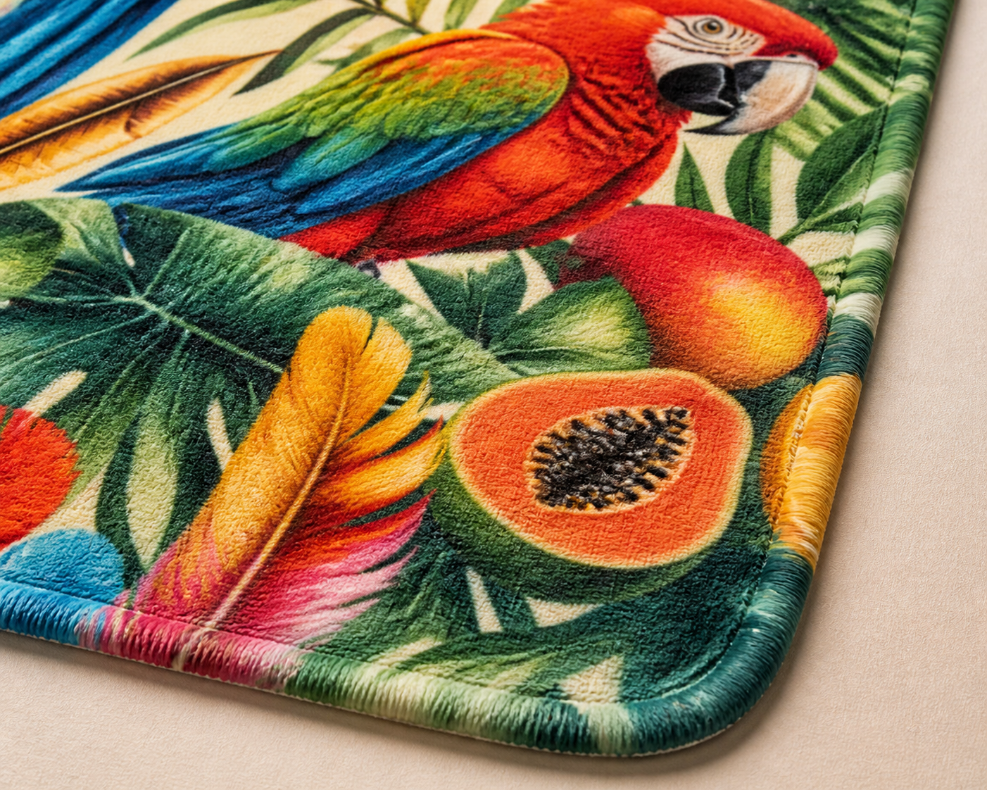 Tropical Parrot Print Throw Blanket Flannel