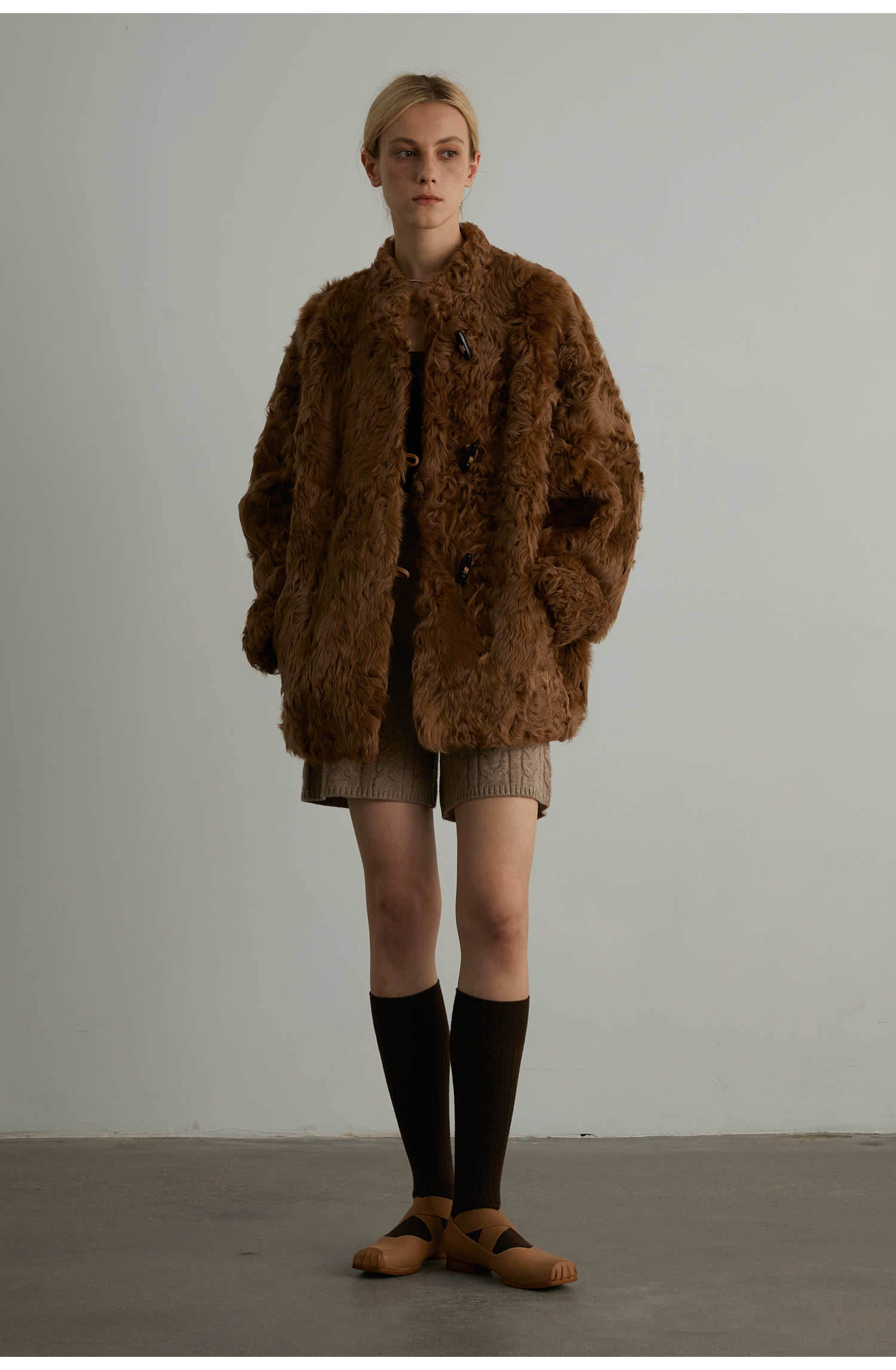 Environmentally Friendly Plush Short Coat