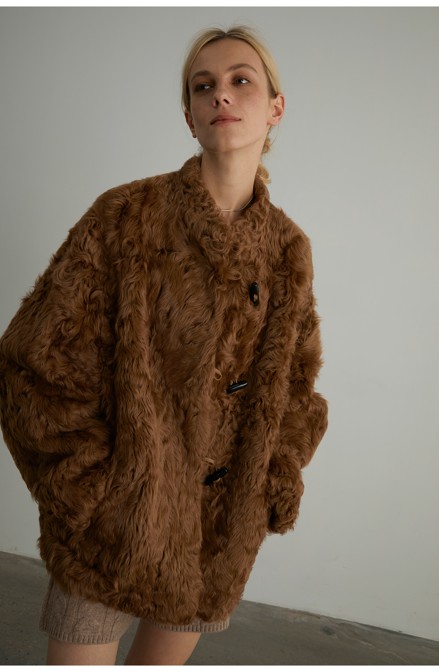 Environmentally Friendly Plush Short Coat