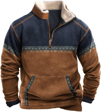 Native American Geometric Elegant Printed Long Sleeve Casual Jacket