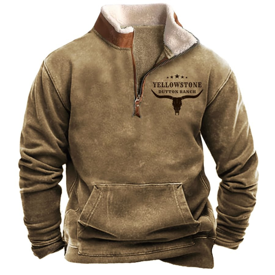 Yellowstone Ranch Logo Elegant Printed Long Sleeve Casual Jacket