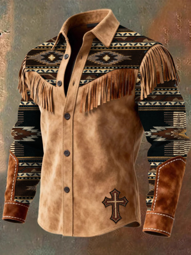Western Denim Fringe Long Sleeve Jacket