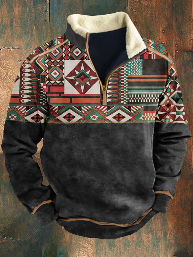 Vintage Western Horse Elegant Printed Long Sleeve Casual Jacket