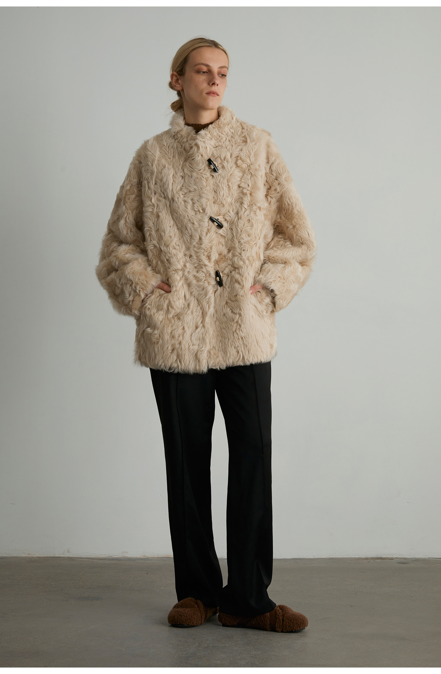 Environmentally Friendly Plush Short Coat