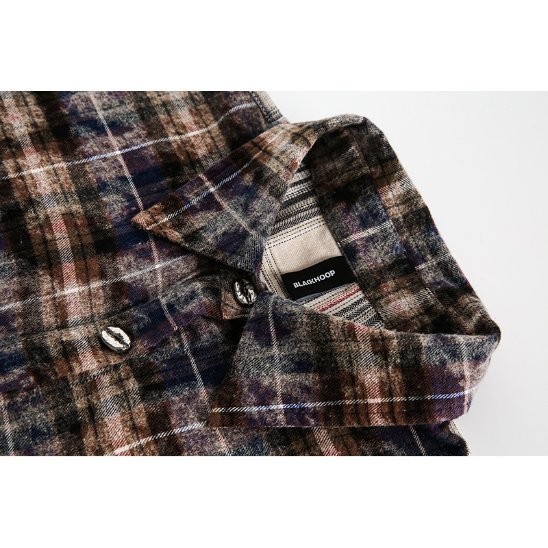 Men's Contrasting Color Patchwork Vintage Shirt