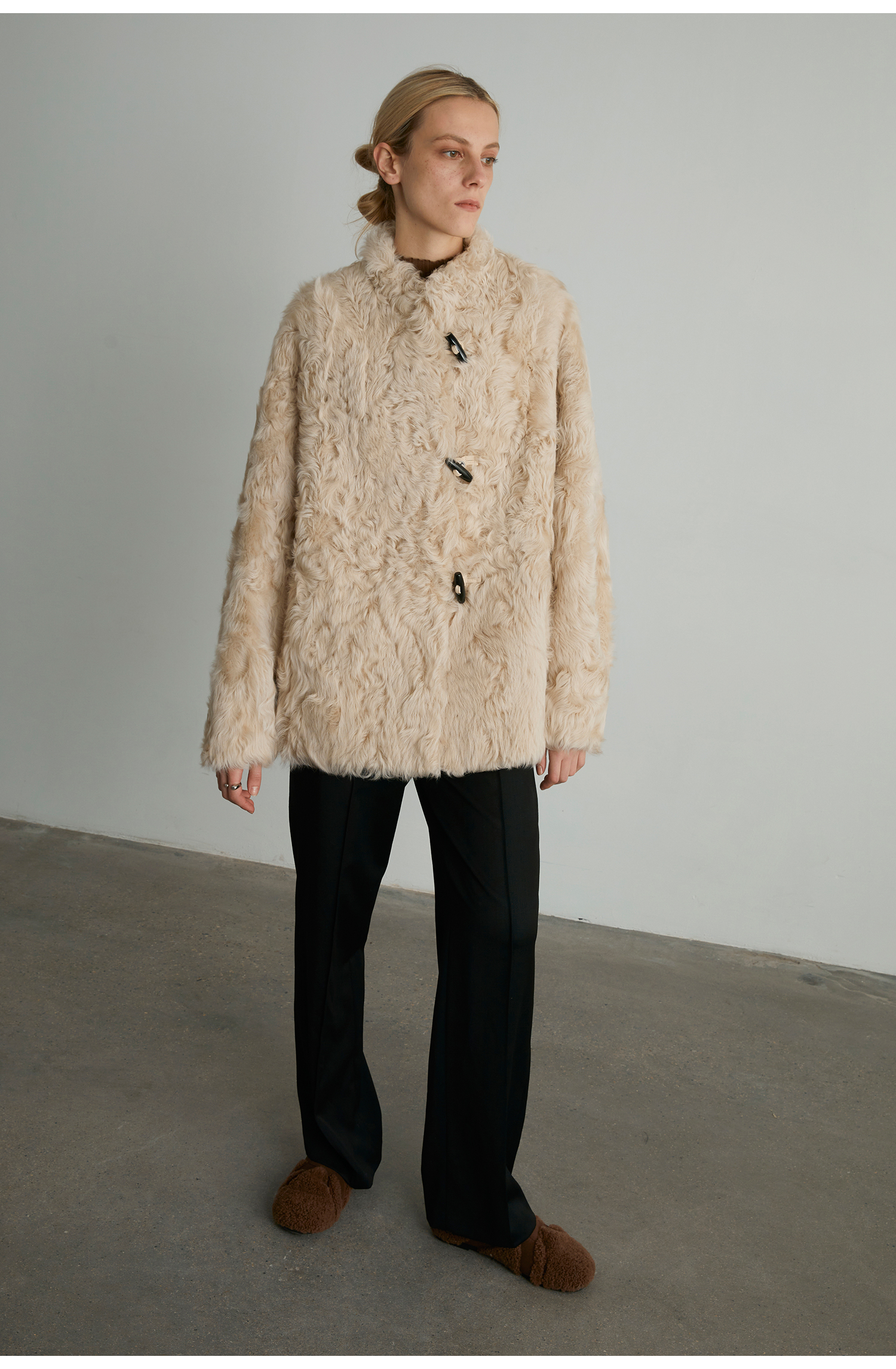 Environmentally Friendly Plush Short Coat