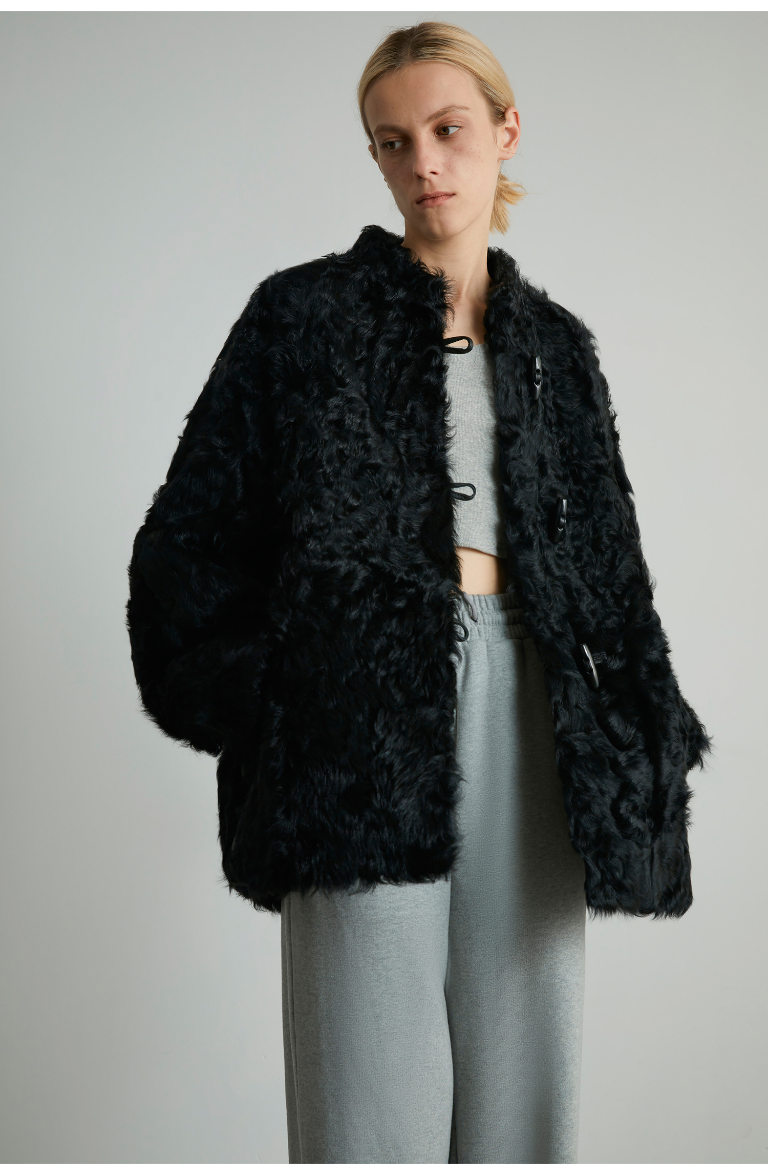 Environmentally Friendly Plush Short Coat