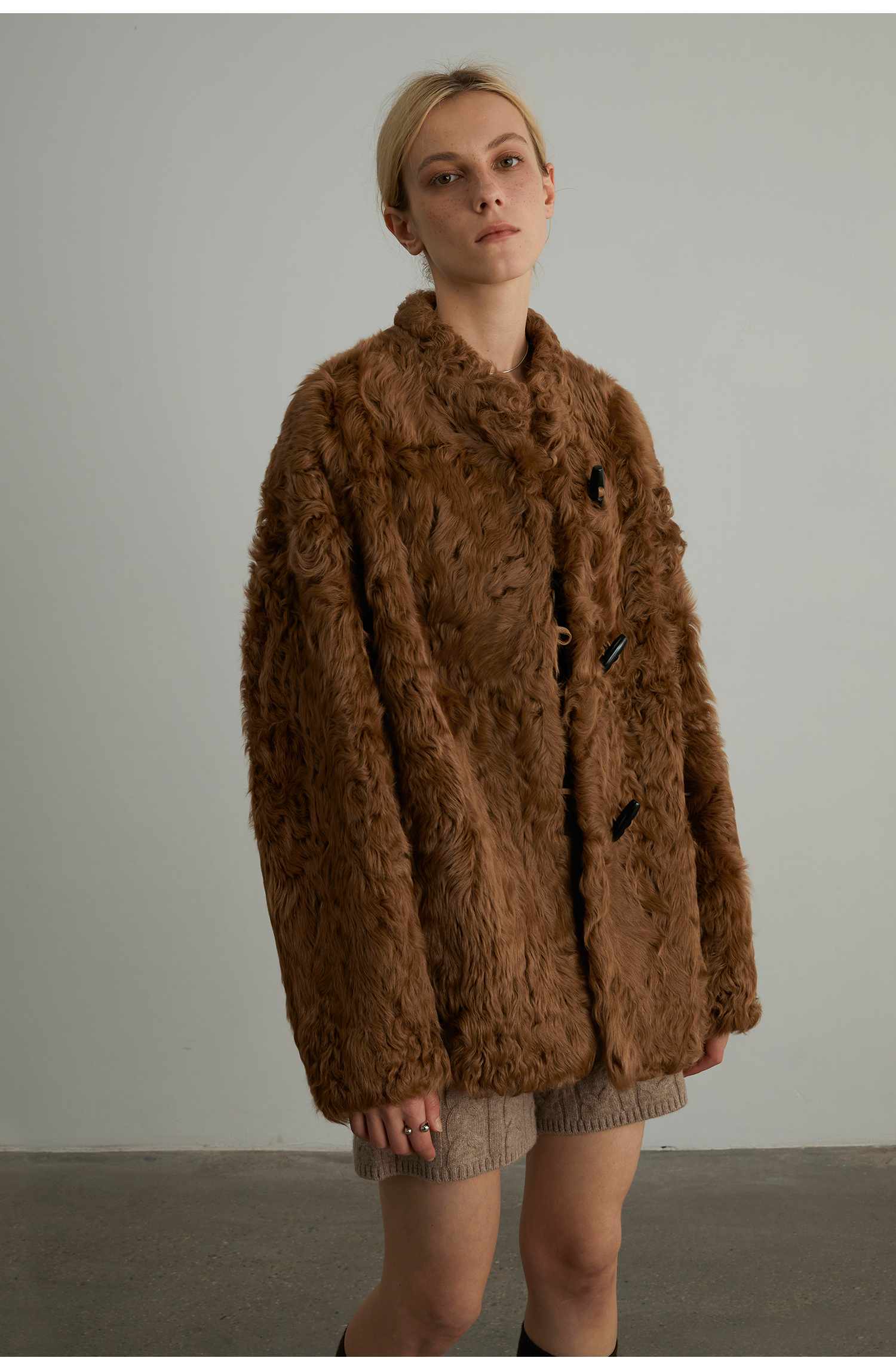 Environmentally Friendly Plush Short Coat