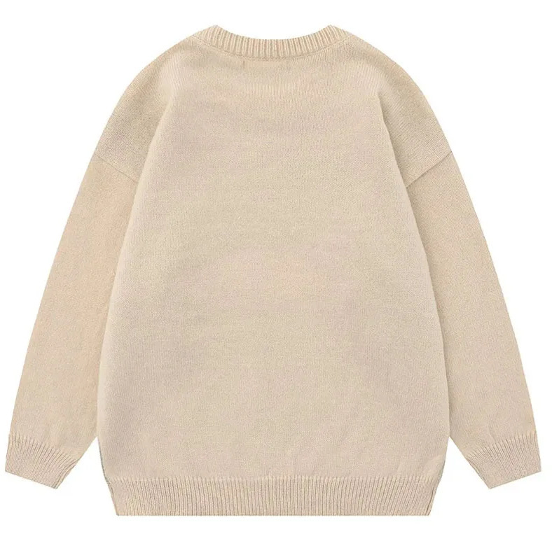 High Street Dark-style Three-dimensional Eye Winter Knitted Sweater