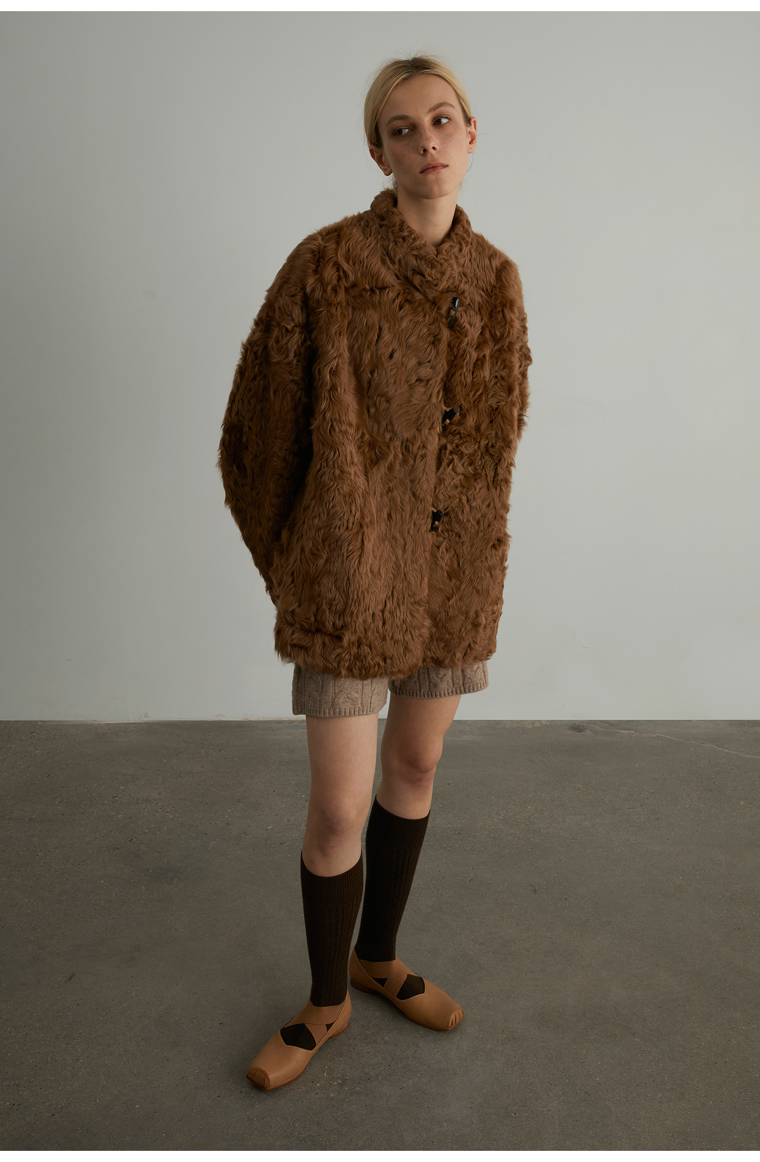 Environmentally Friendly Plush Short Coat