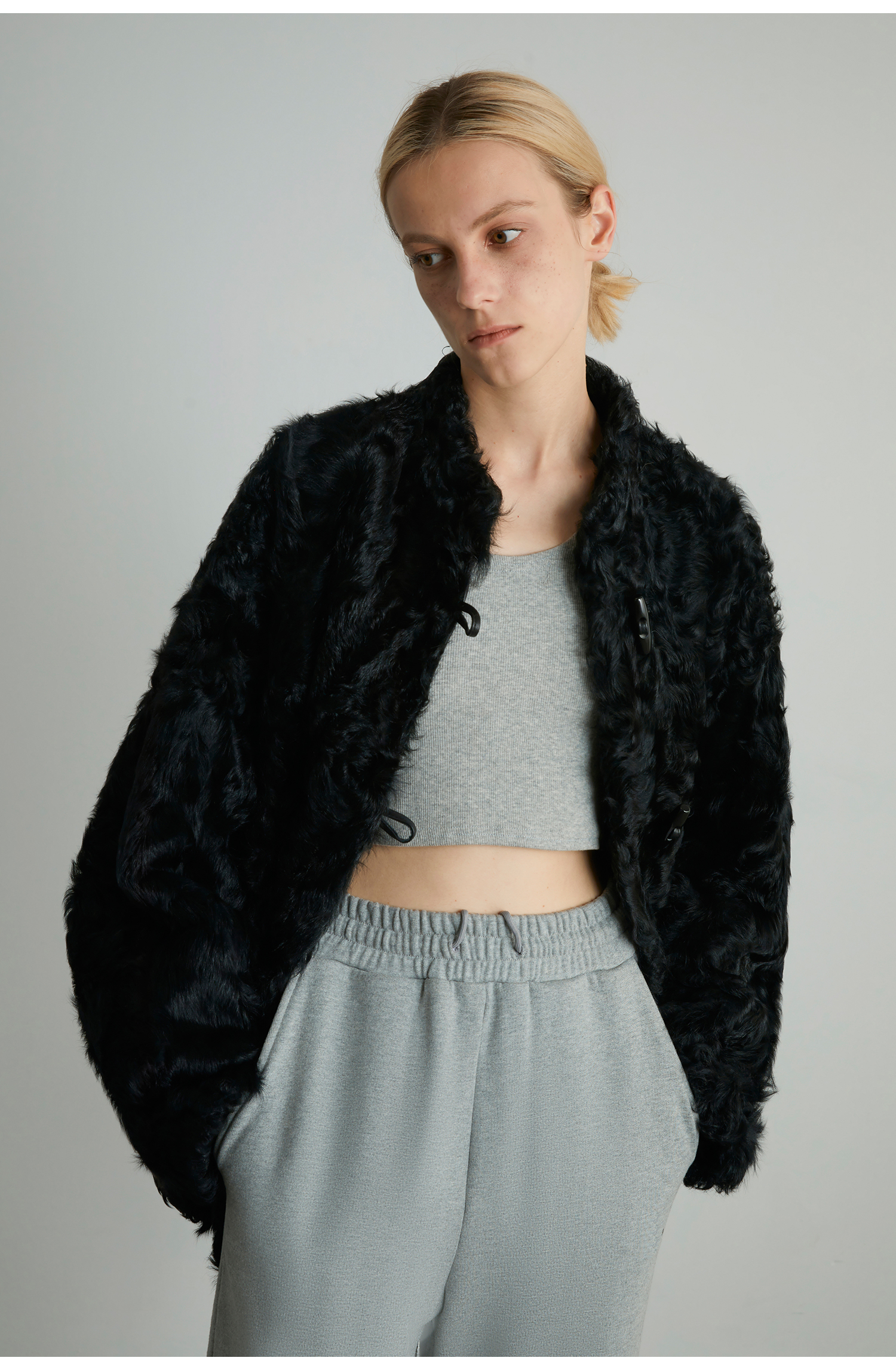 Environmentally Friendly Plush Short Coat