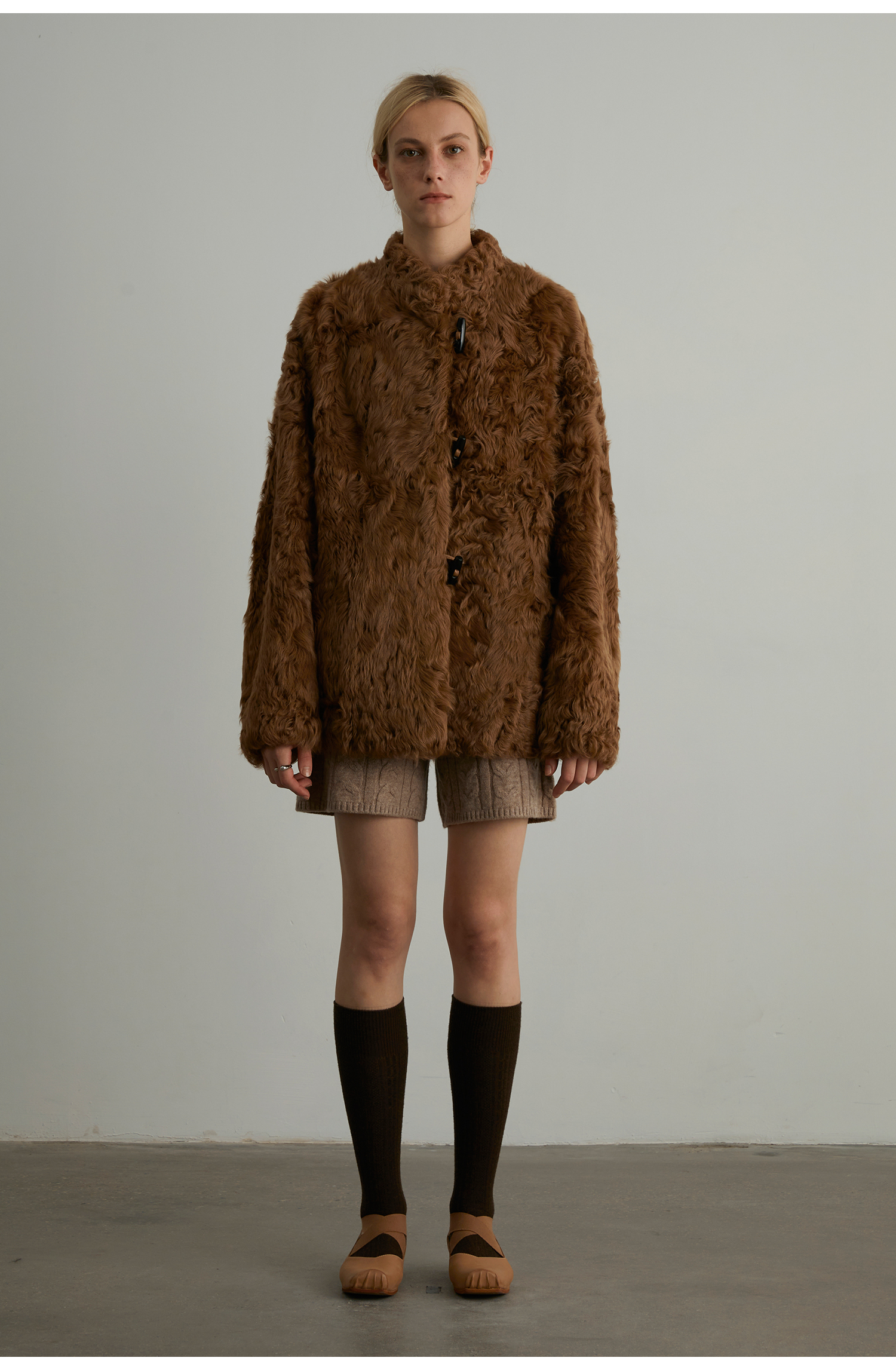 Environmentally Friendly Plush Short Coat