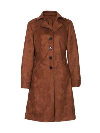 Vintage Sestern Faux Leather And Velvet Warm Coat  