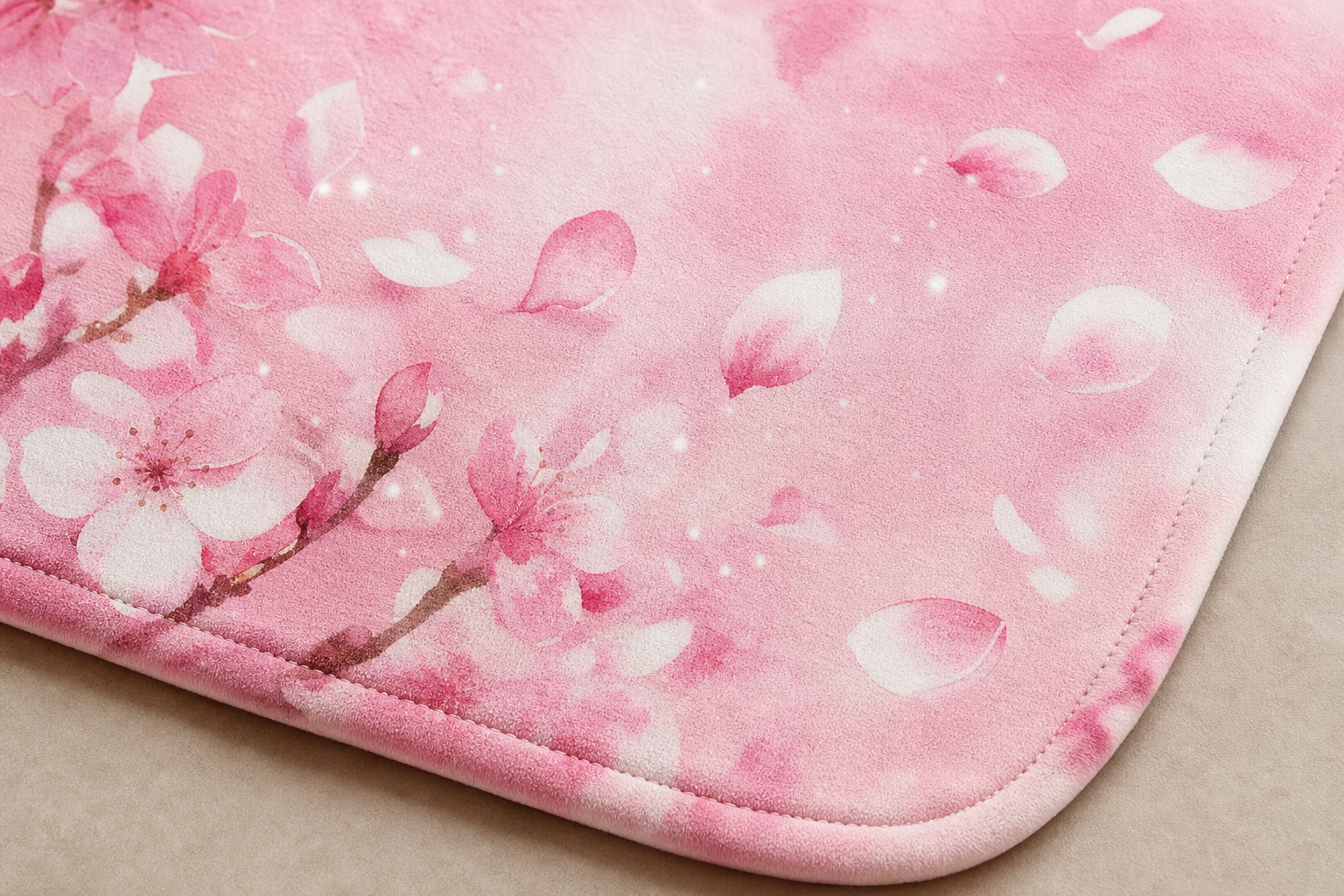 Pink Cherry Blossom Throw Blanket Flannel