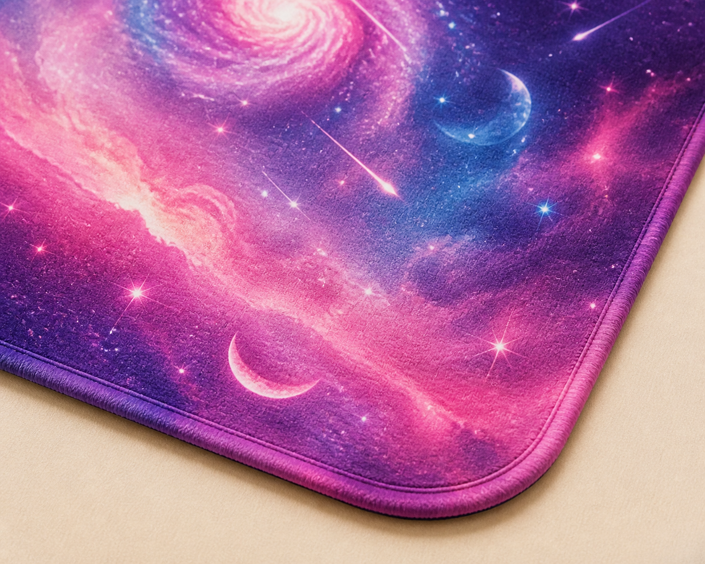 Pink Galaxy Print Throw Blanket Flannel