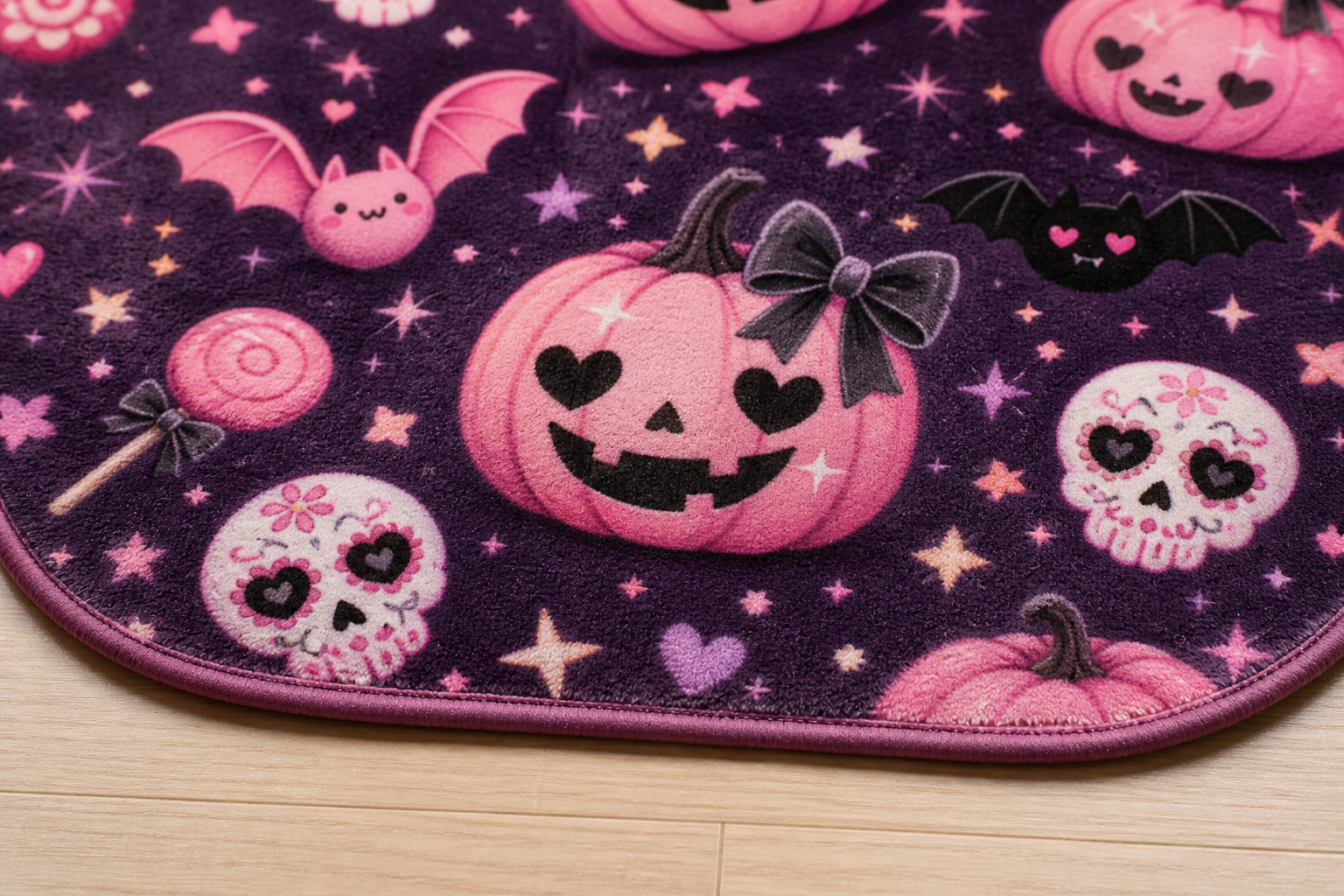 Pink Halloween Pumpkin Throw Blanket Flannel