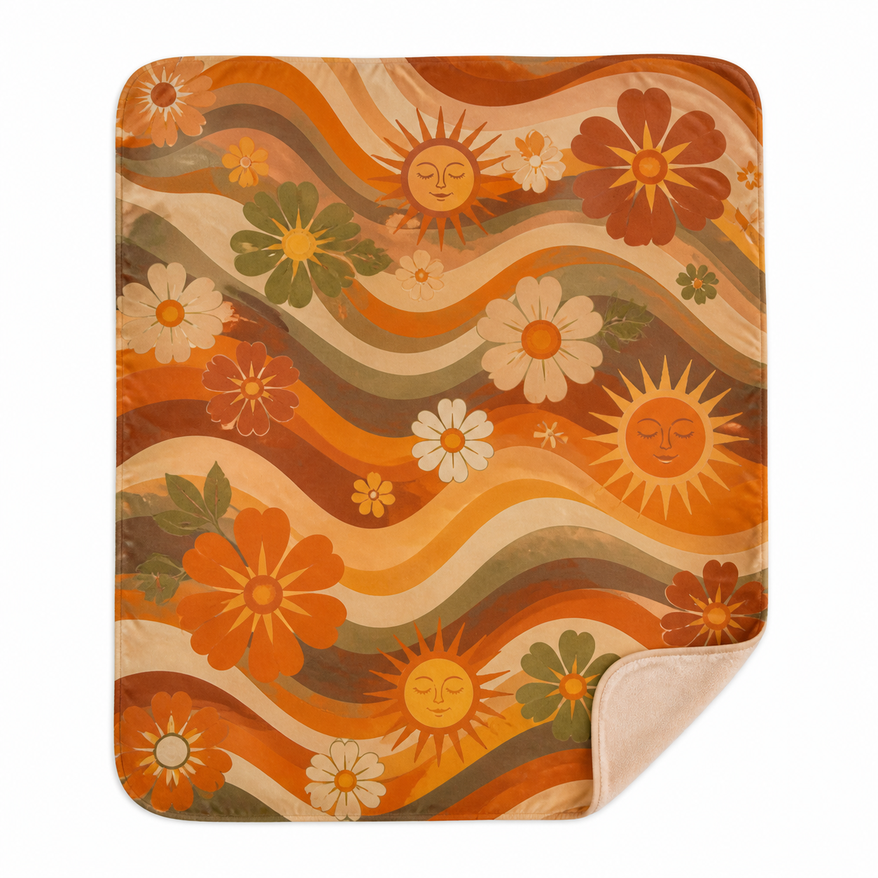 Psychedelic Sunflower Throw Blanket Flannel