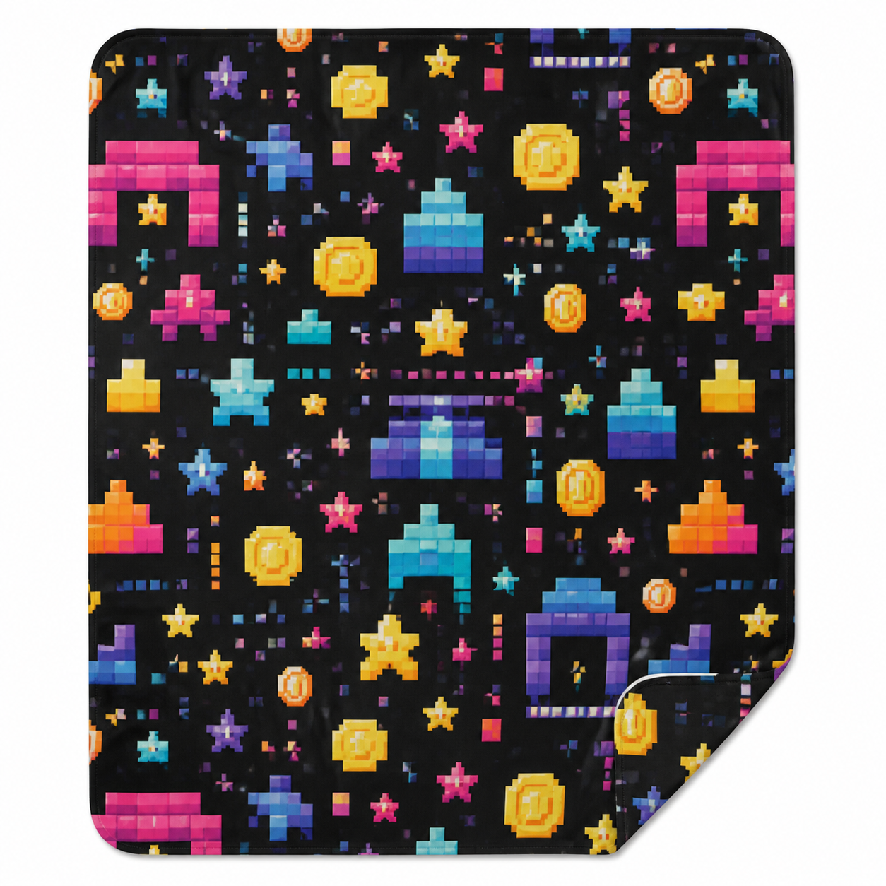 Pixel Game Throw Blanket Flannel