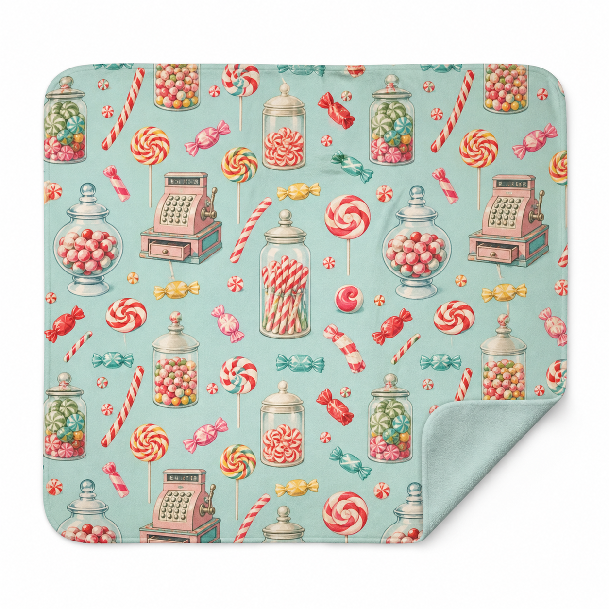 Candy Shop Print Throw Blanket Flannel