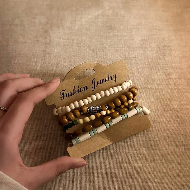 Layered Natural Stone Bohemian Retro Beaded Handbag for Women