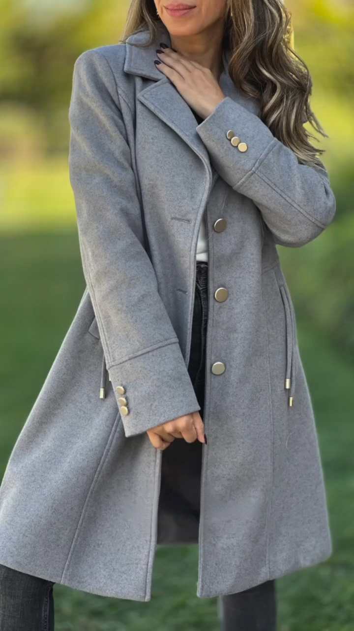 Womens Lapel Temperament Casual Windbreaker