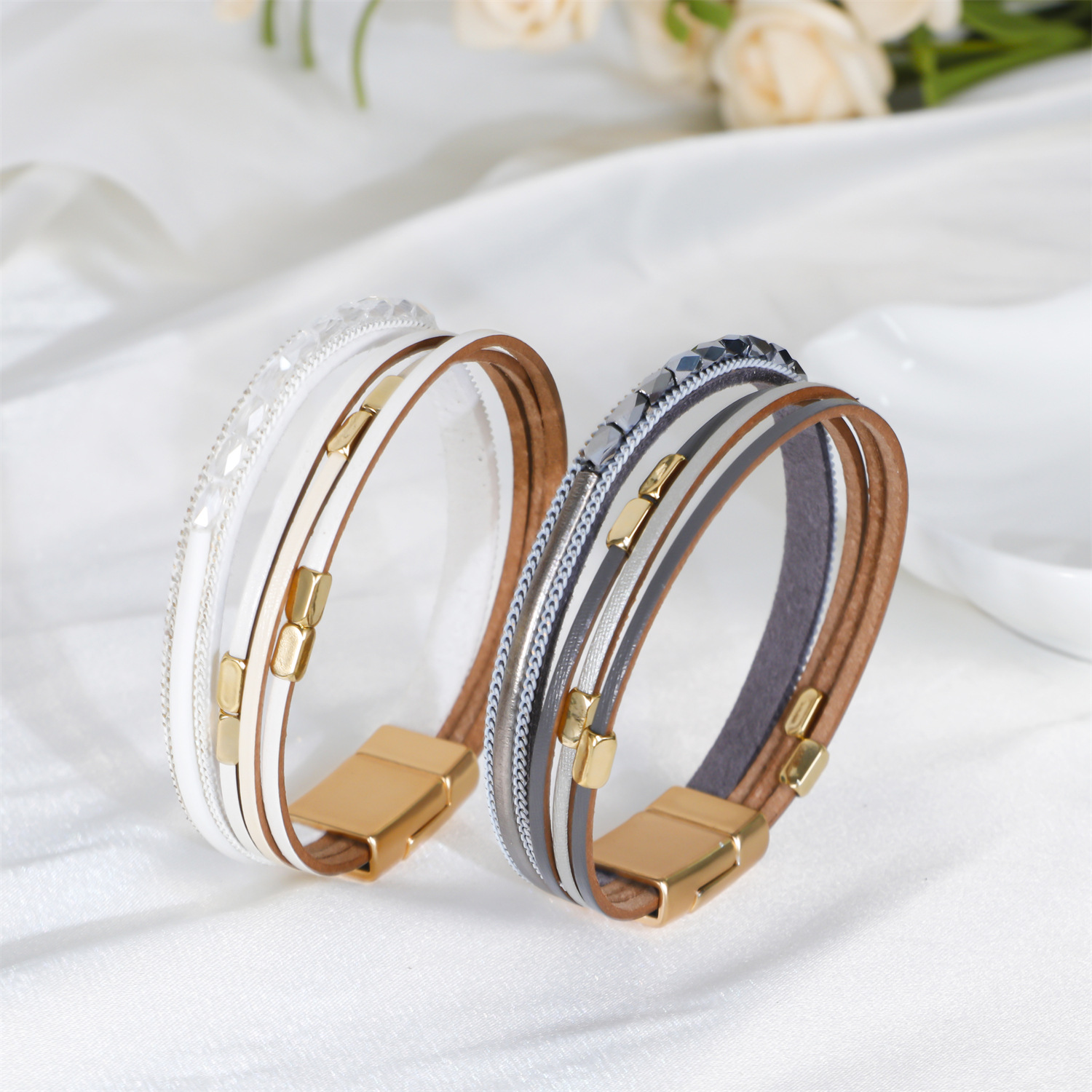 Bohemian Style Hand Chain With Multi-layer Leather Beaded Accessories