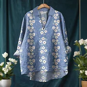 Women's Vintage Floral Print Casual Shirt