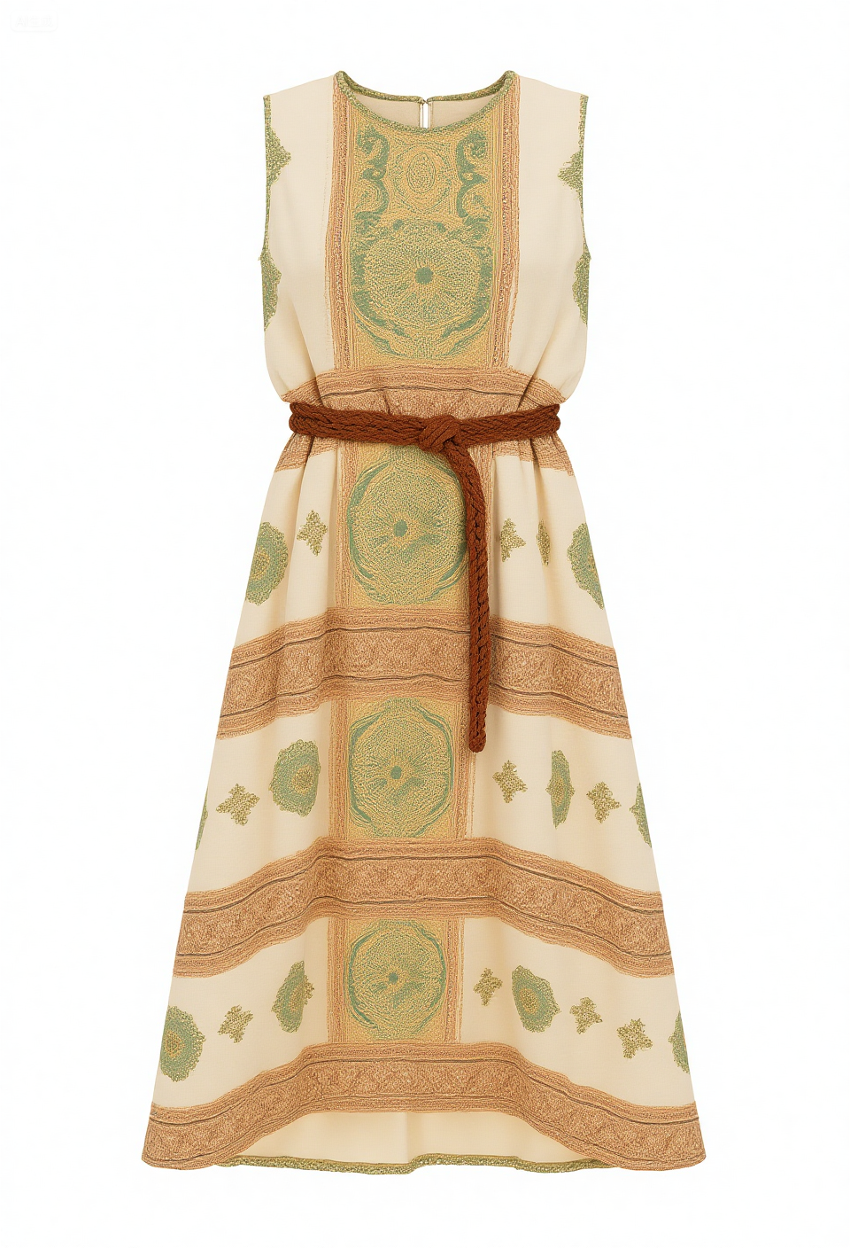 Women's Bohe Floral Art Print Casual Cotton Dress