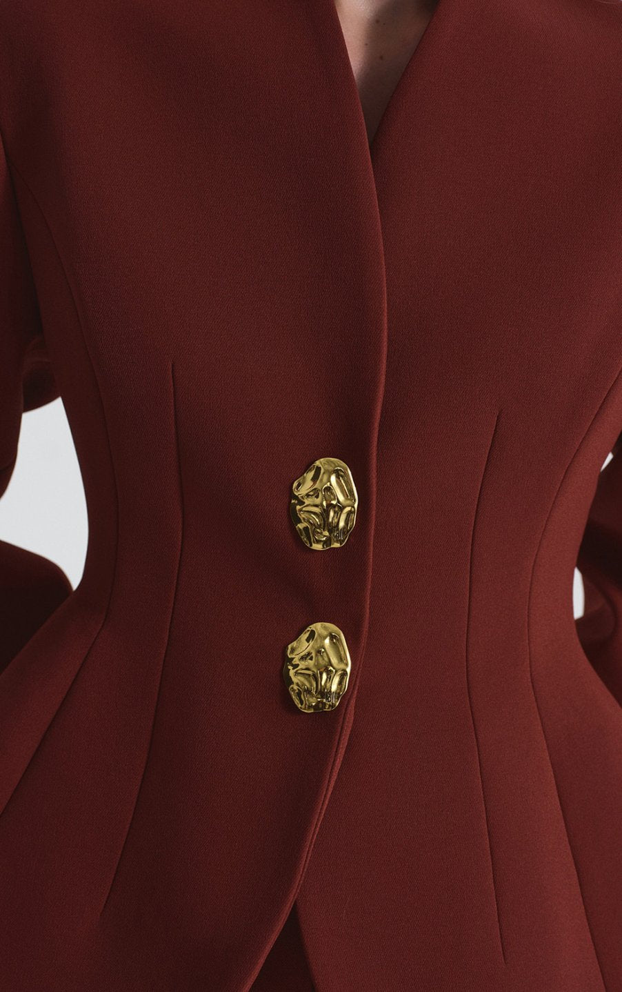 Chic Burgundy Blazer and Trousers Set