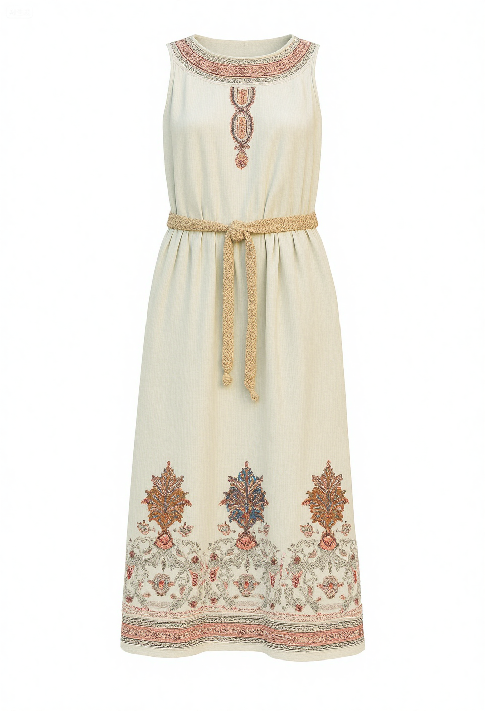 Women's Bohe Art Print Casual Cotton Dress