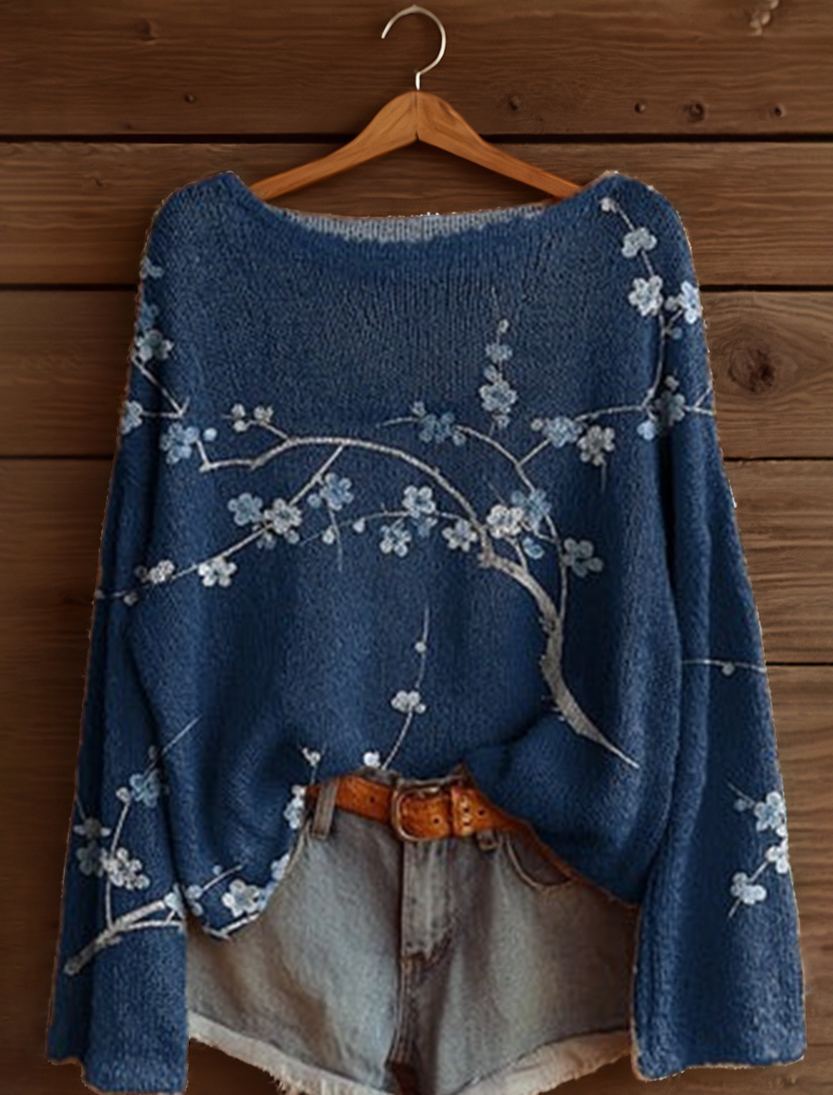 Women's Fashionable prints casual crew neck sweatshirt